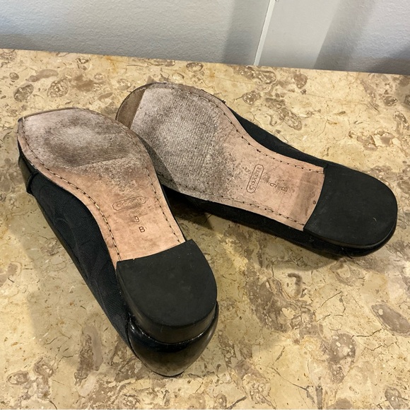 Coach Women's Black Loafers Size 9B - Picture 5 of 6